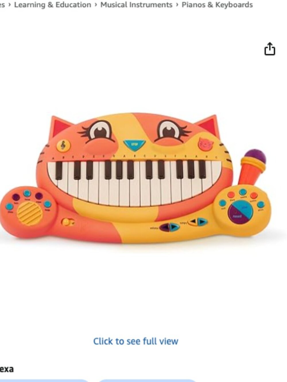 B. toys – Meowsic – Interactive Cat Piano – Toy Piano & Microphone